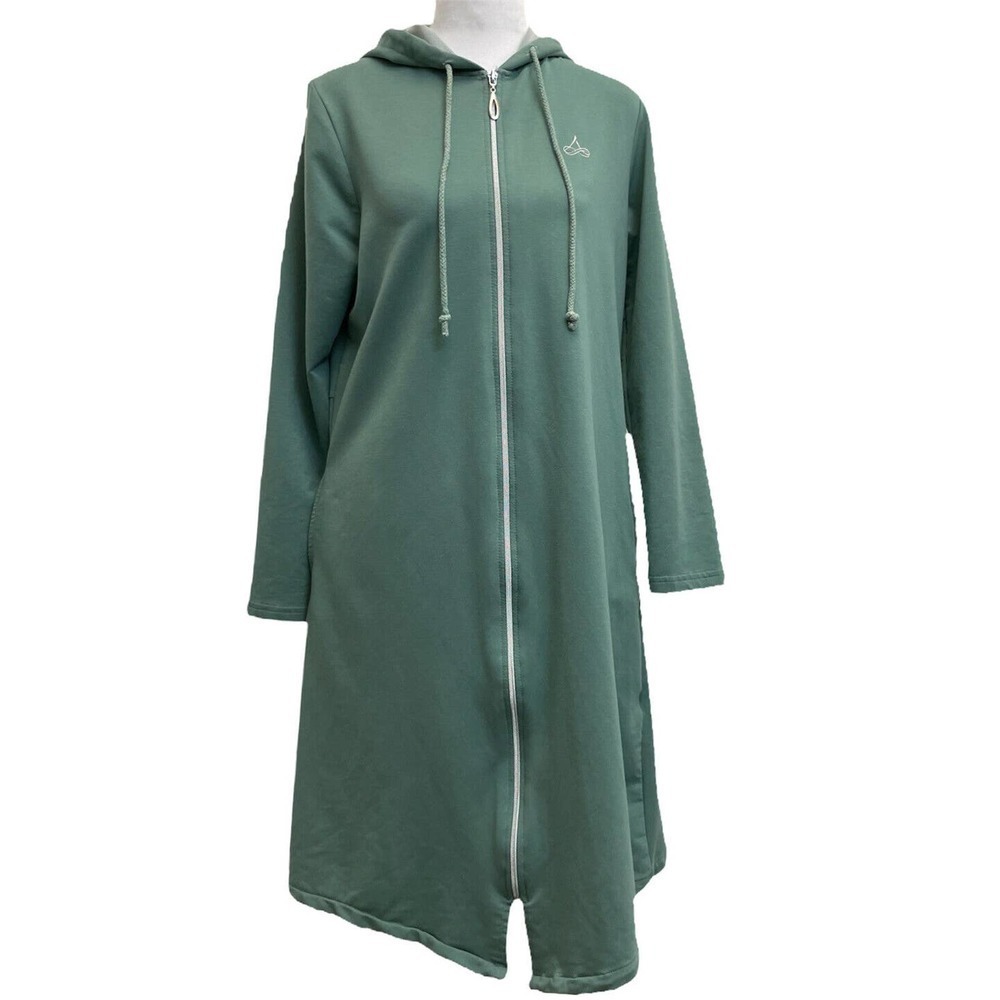 Allday Charm Green Hooded Full Zip Track Suit Jacket Sweater